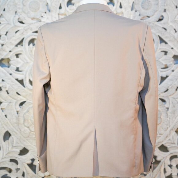 Men’s Beige Blazer Jacket - Size 46 (Large/XL), Modern Fit, Single Breasted - Picture 5 of 10